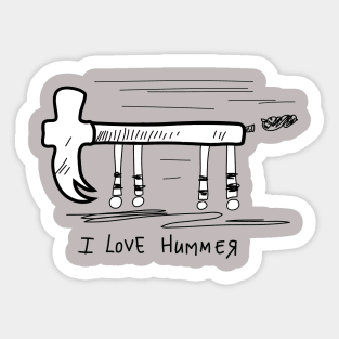 I Love Hummer Sticker